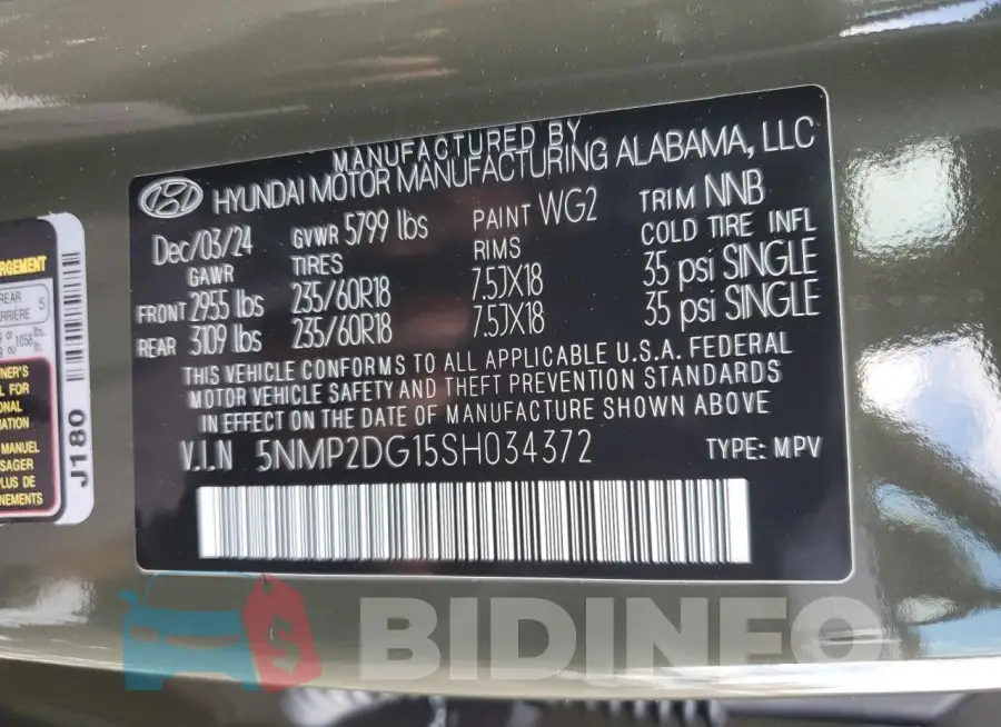 5NMP2DG15SH034372 Photo# 14