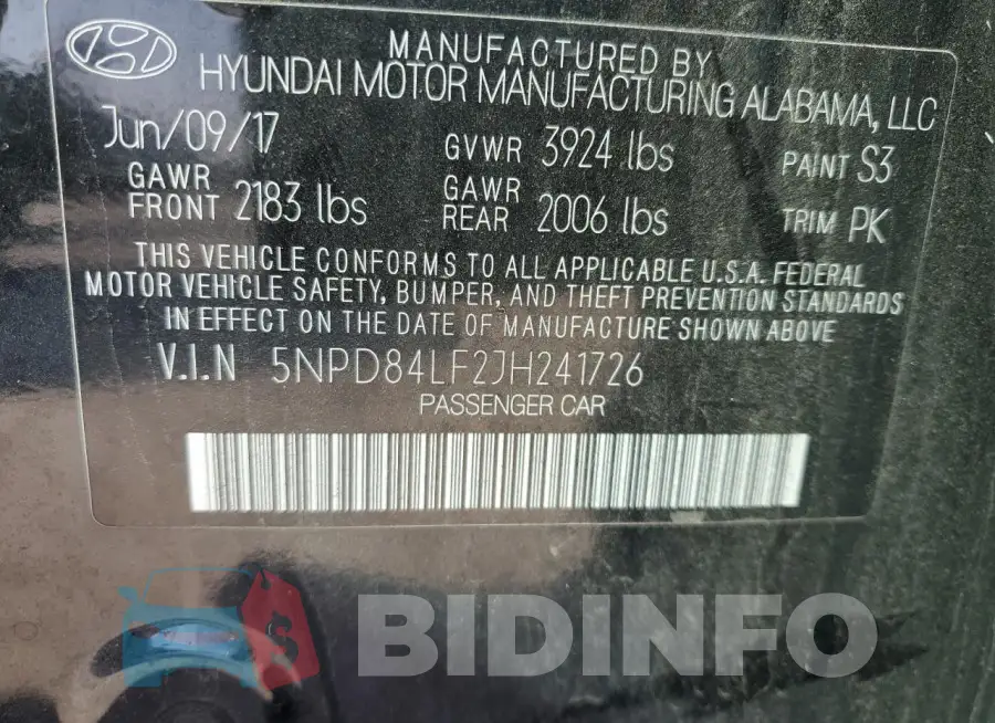 5NPD84LF2JH241726 Photo# 13