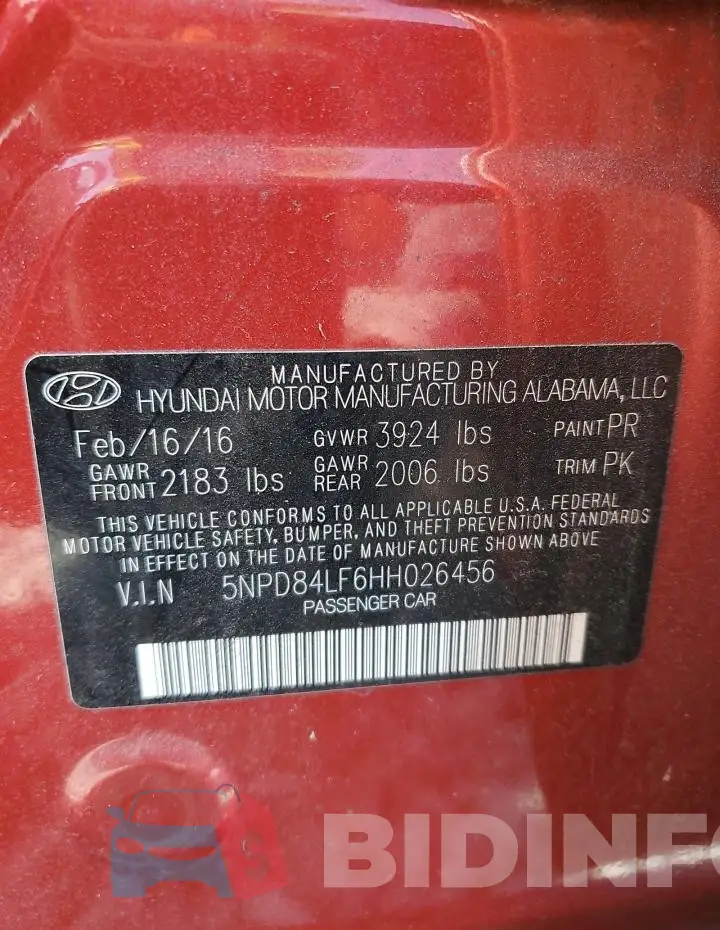 5NPD84LF6HH026456 Photo# 13
