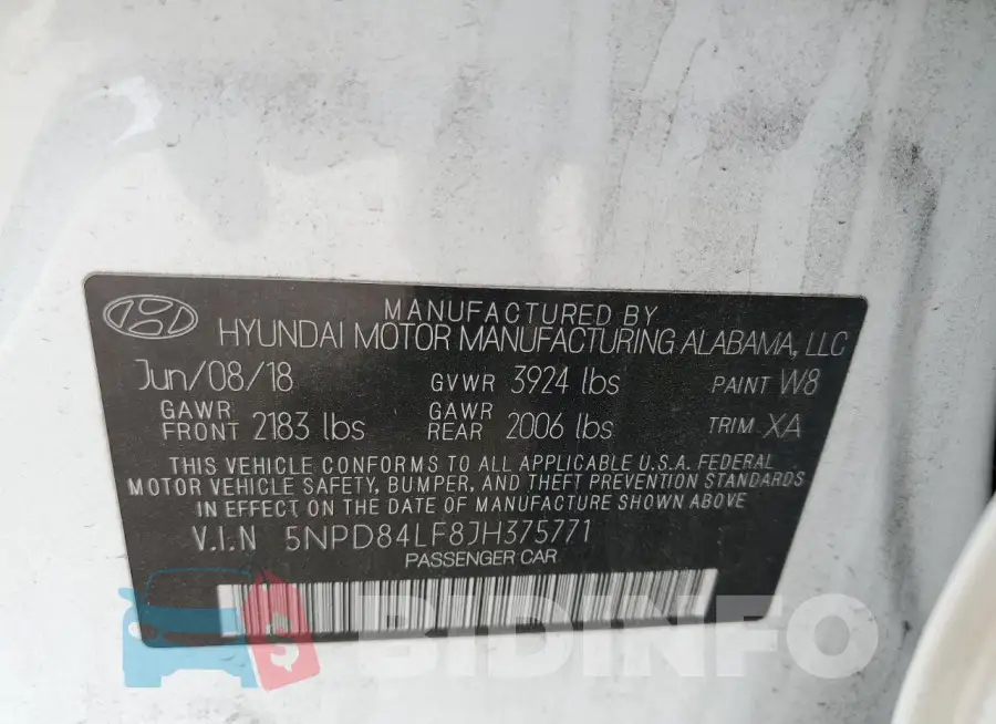 5NPD84LF8JH375771 Photo# 13