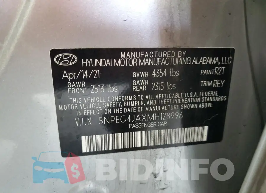 5NPEG4JAXMH128996 Photo# 12