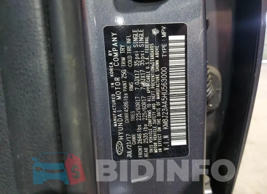 KM8J23A45HU563000 Photo# 13
