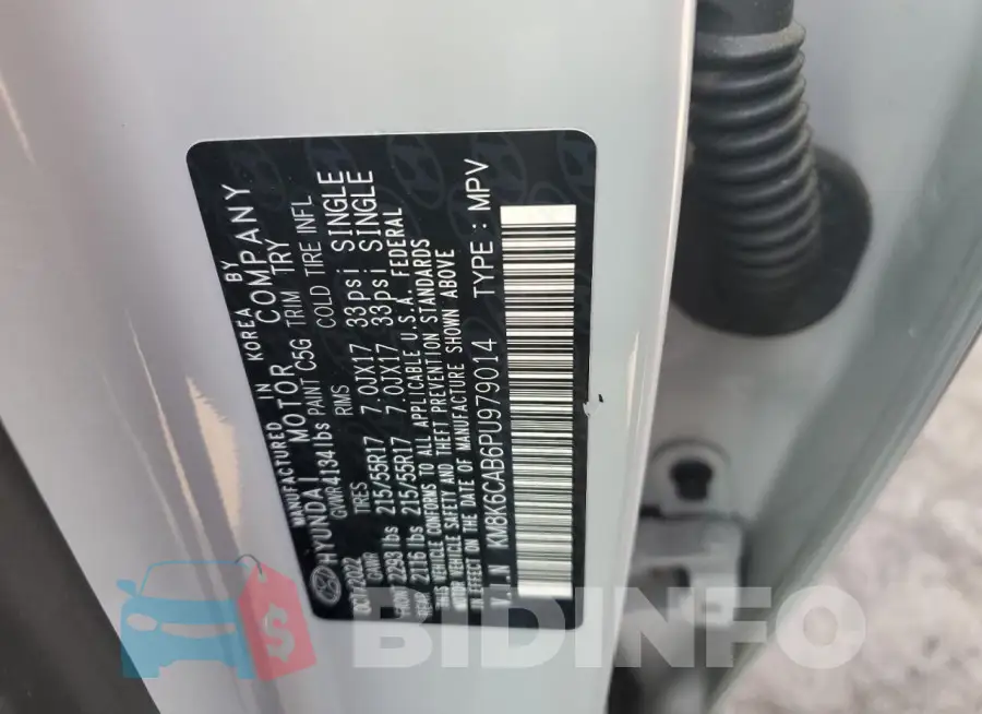 KM8K6CAB6PU979014 Photo# 13