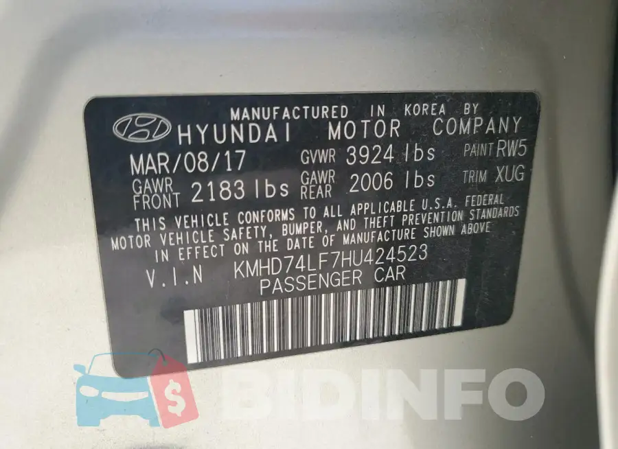 KMHD74LF7HU424523 Photo# 13