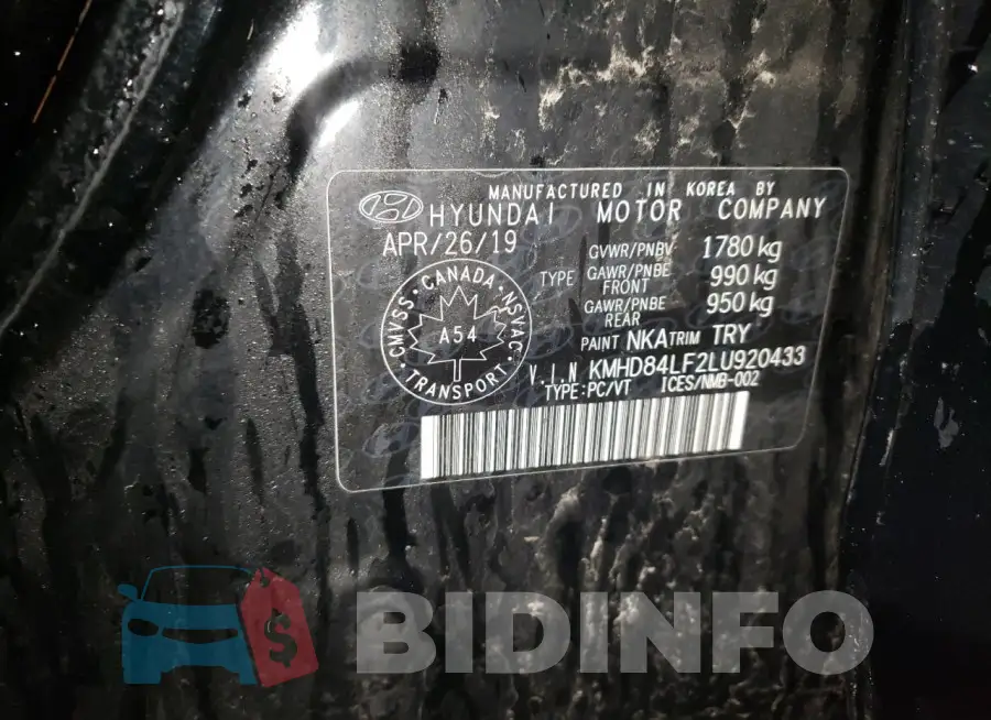 KMHD84LF2LU920433 Photo# 13