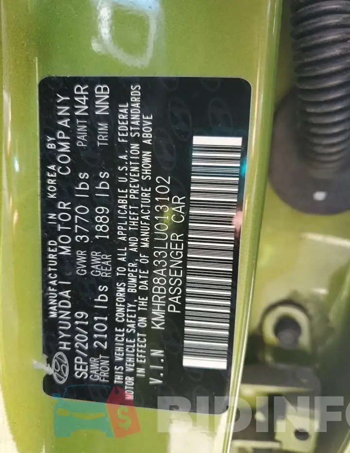 KMHRB8A33LU013102 Photo# 13