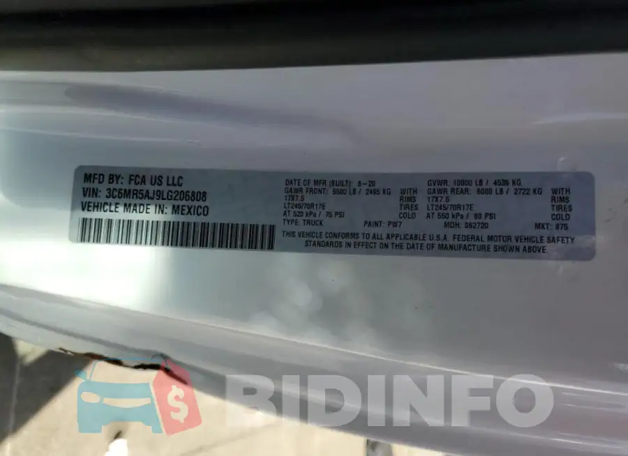 3C6MR5AJ9LG206808 Photo# 12
