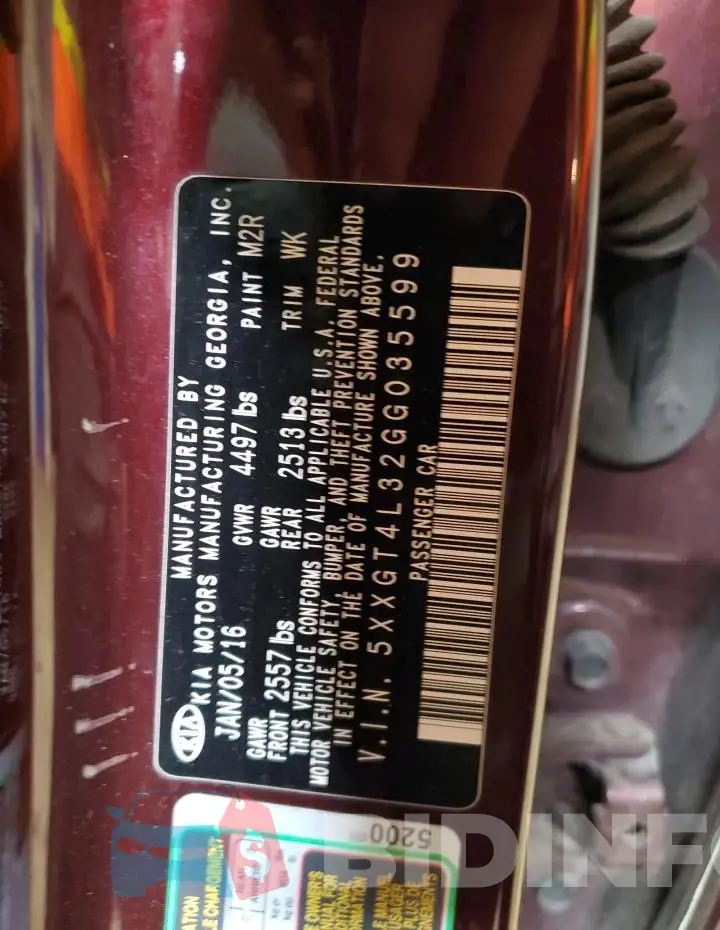 5XXGT4L32GG035599 Photo# 12