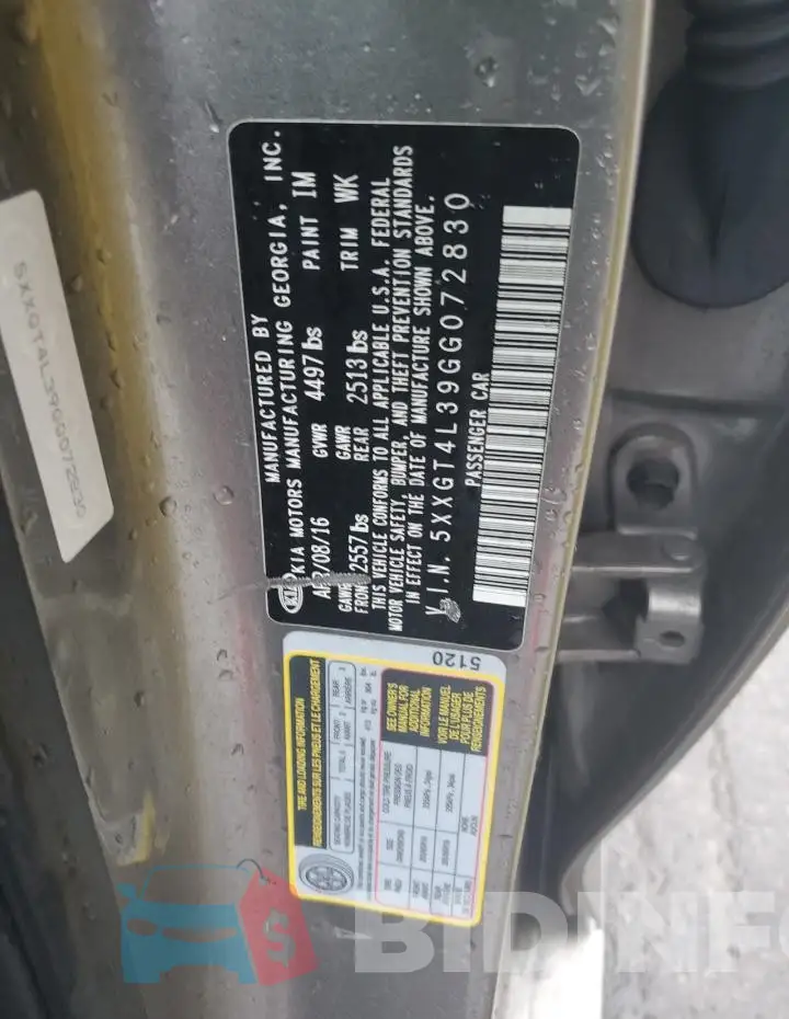 5XXGT4L39GG072830 Photo# 12