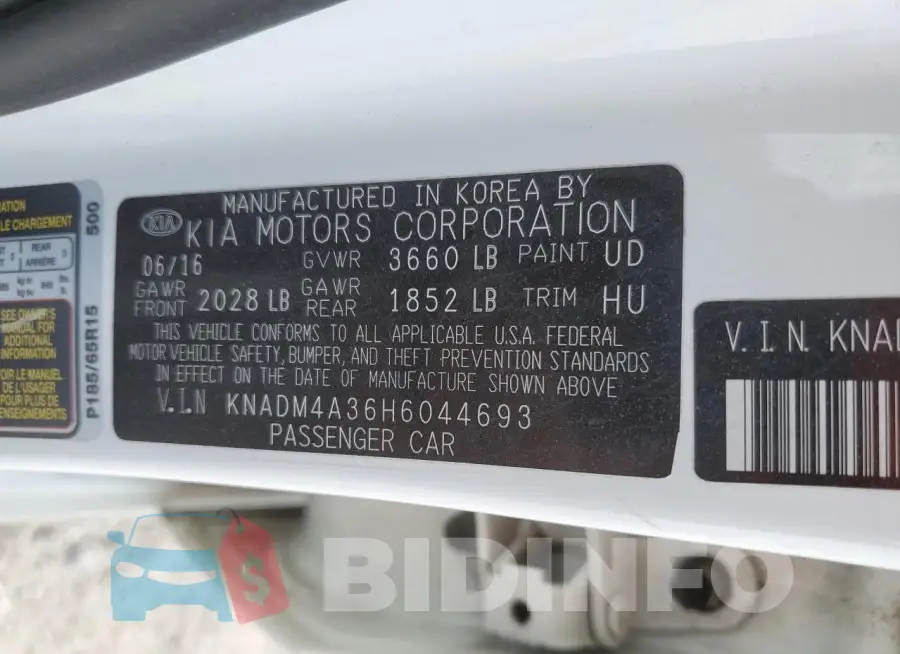 KNADM4A36H6044693 Photo# 13