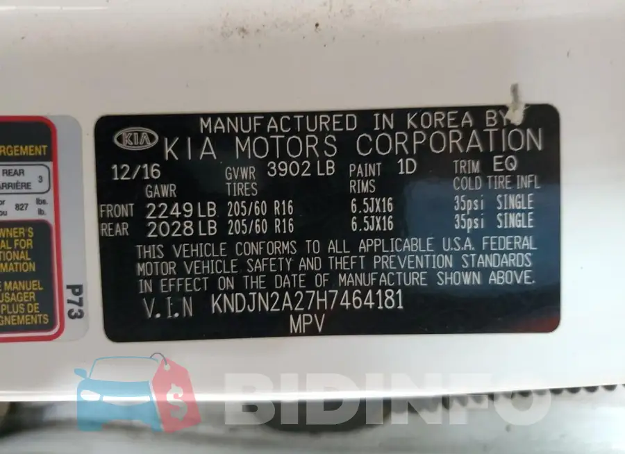 KNDJN2A27H7464181 Photo# 13