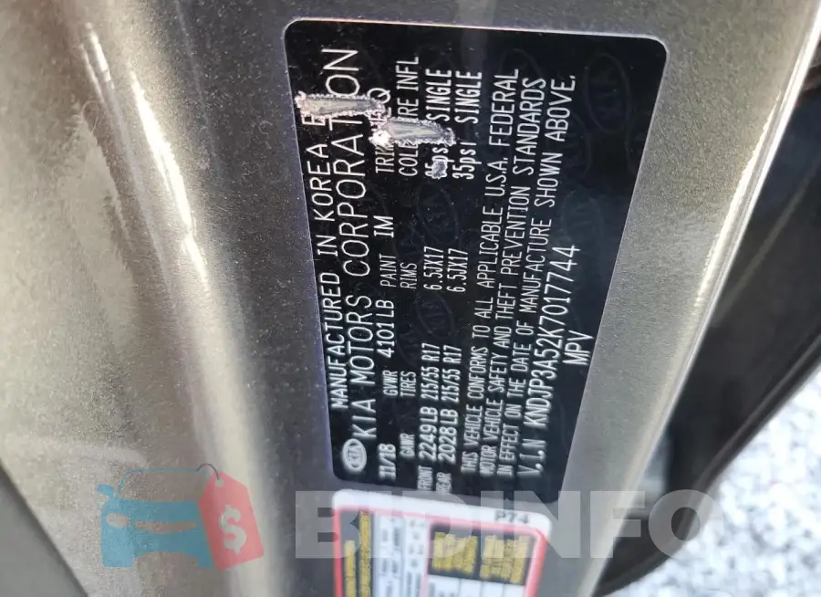 KNDJP3A52K7017744 Photo# 12