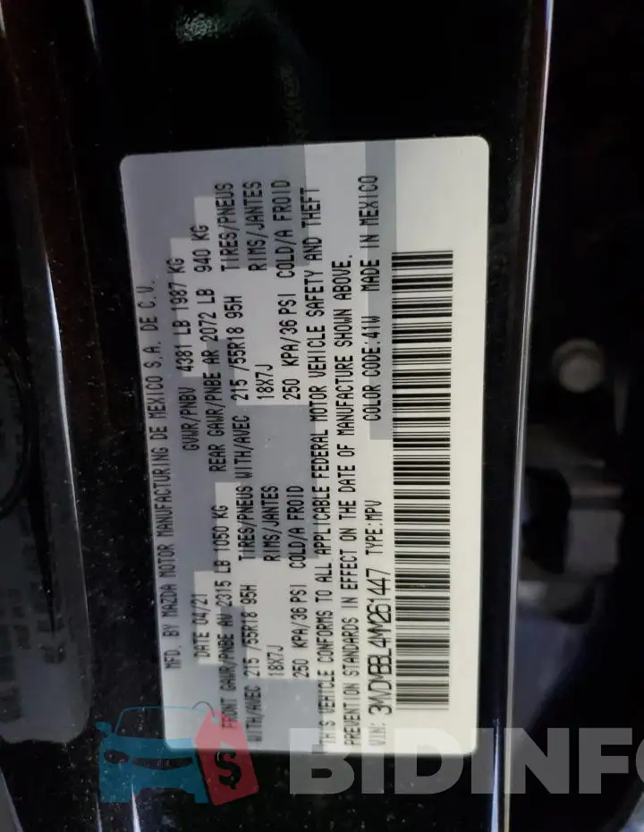 3MVDMBBL4MM261447 Photo# 13