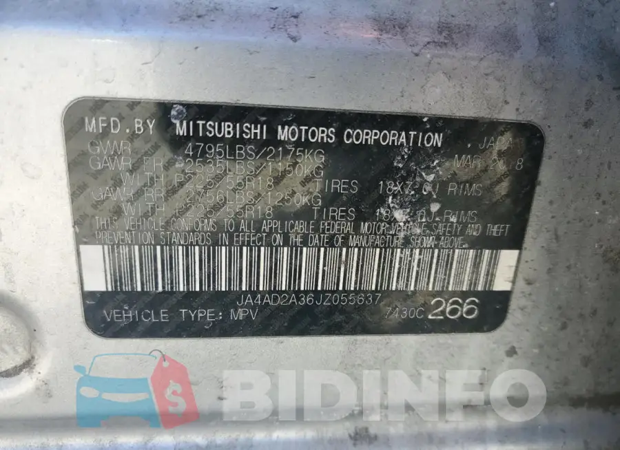 JA4AD2A36JZ055637 Photo# 13