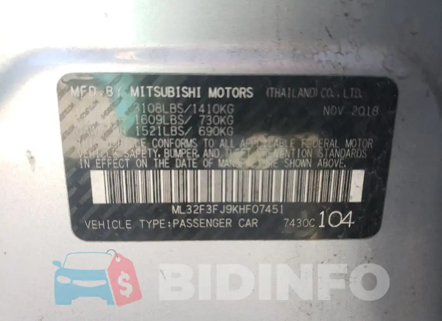 ML32F3FJ9KHF07451 Photo# 12