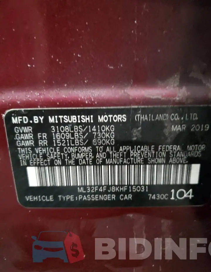 ML32F4FJ8KHF15031 Photo# 12