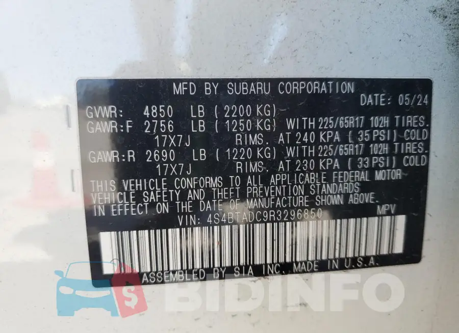 4S4BTADC9R3296850 Photo# 14