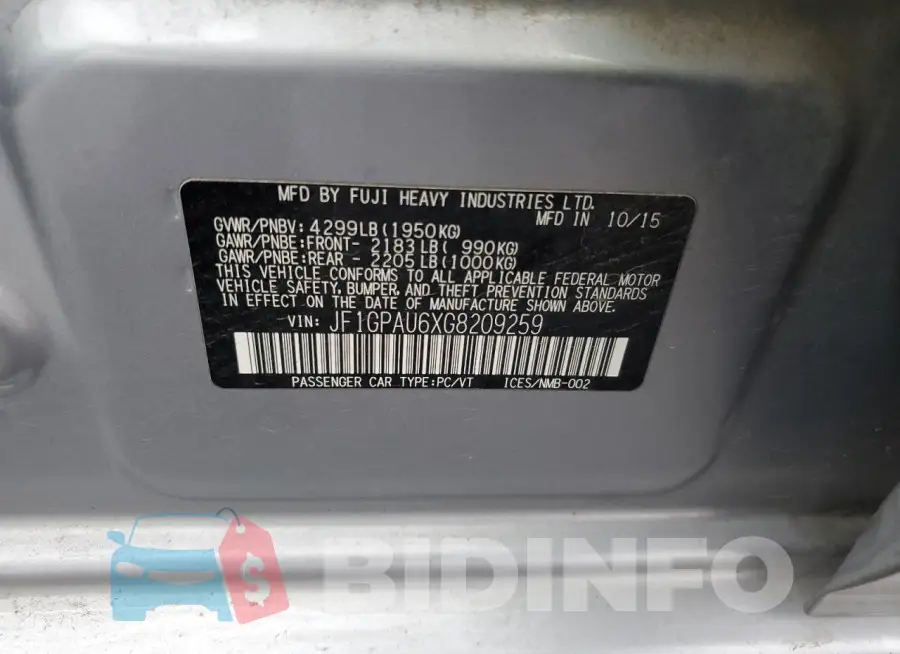 JF1GPAU6XG8209259 Photo# 14