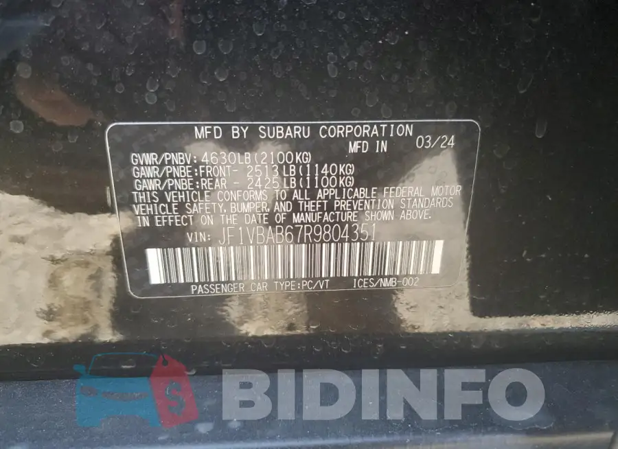 JF1VBAB67R9804351 Photo# 12