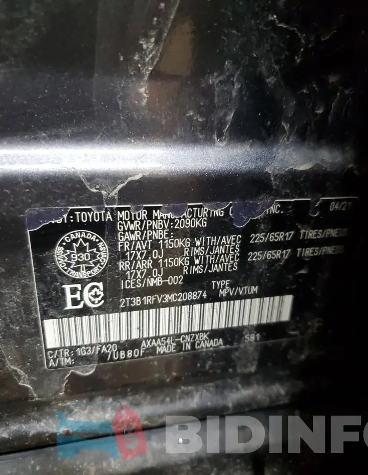 2T3B1RFV3MC208874 Photo# 13