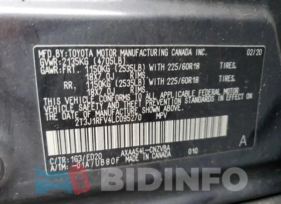 2T3J1RFV4LC095270 Photo# 13