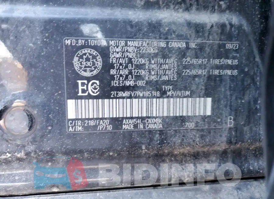 2T3RWRFV7PW185148 Photo# 13