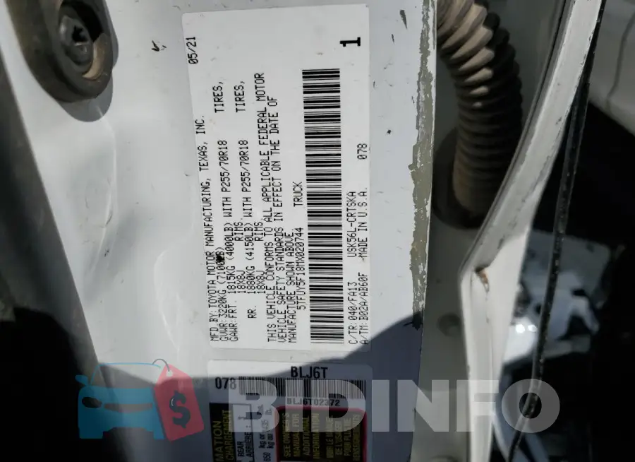 5TFUY5F18MX020744 Photo# 12
