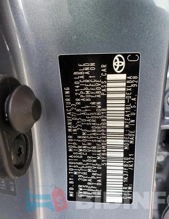 5YFB4MDEXPP068218 Photo# 12