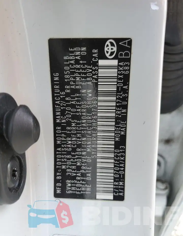 5YFBURHE3HP617363 Photo# 12