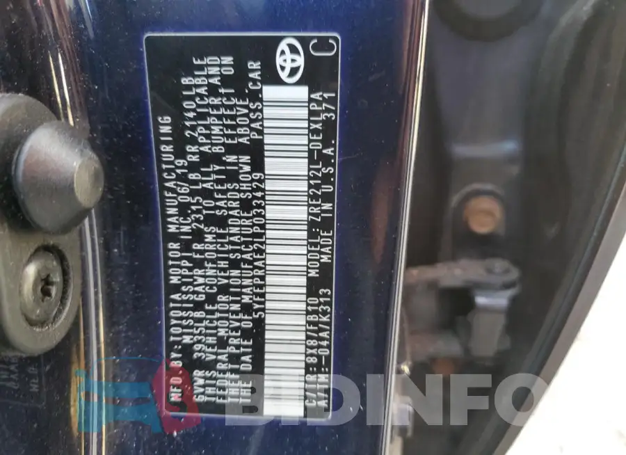 5YFEPRAE2LP033429 Photo# 12