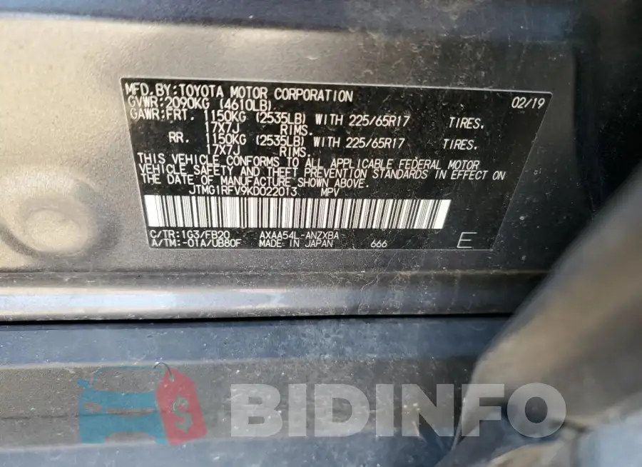 JTMG1RFV9KD022013 Photo# 13