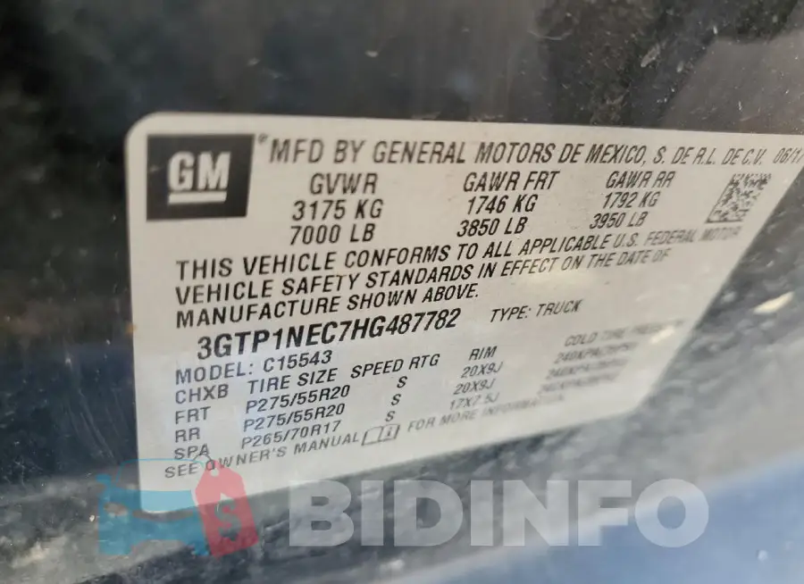 3GTP1NEC7HG487782 Photo# 12