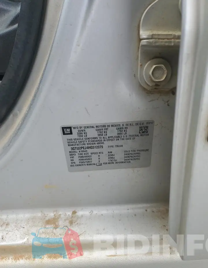 3GTU2PEJ4HG512079 Photo# 12