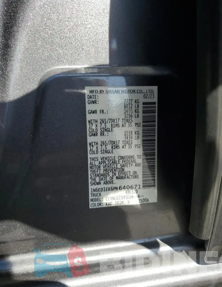 1N6ED1EK6PN640671 Photo# 12