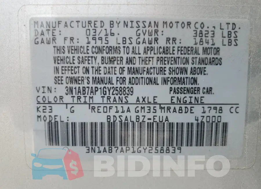 3N1AB7AP1GY258839 Photo# 12