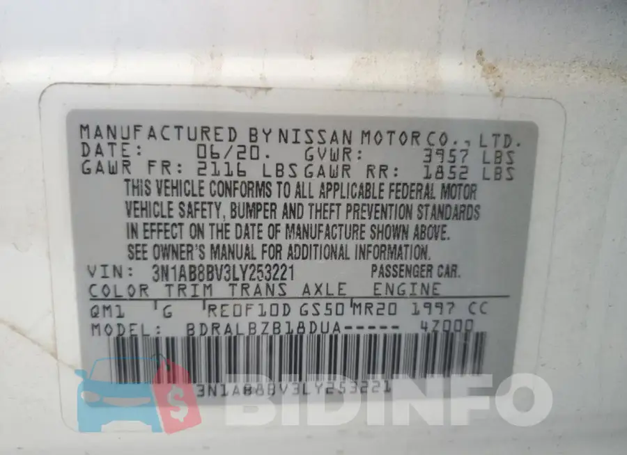 3N1AB8BV3LY253221 Photo# 12