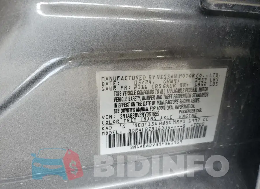 3N1AB8BV3RY361959 Photo# 12