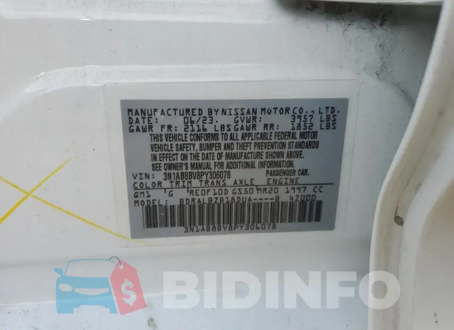 3N1AB8BV8PY306078 Photo# 12