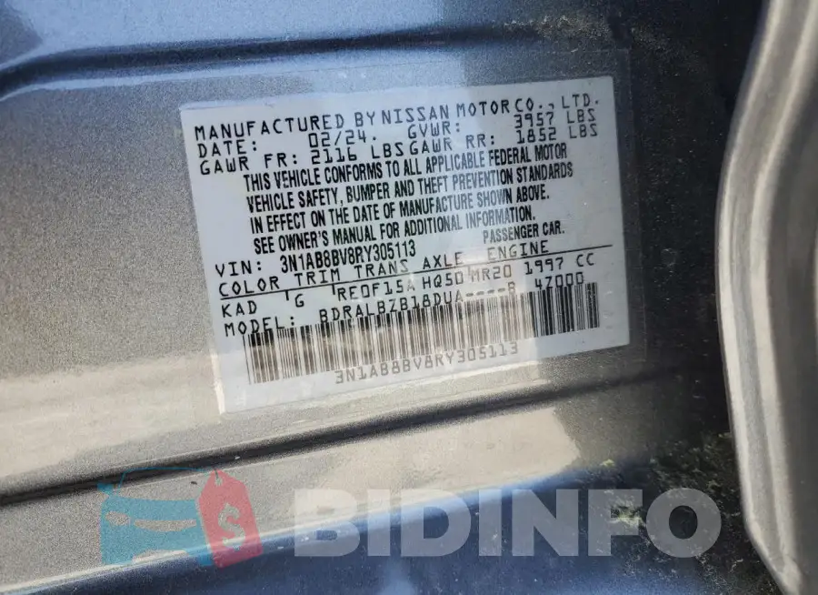 3N1AB8BV8RY305113 Photo# 13