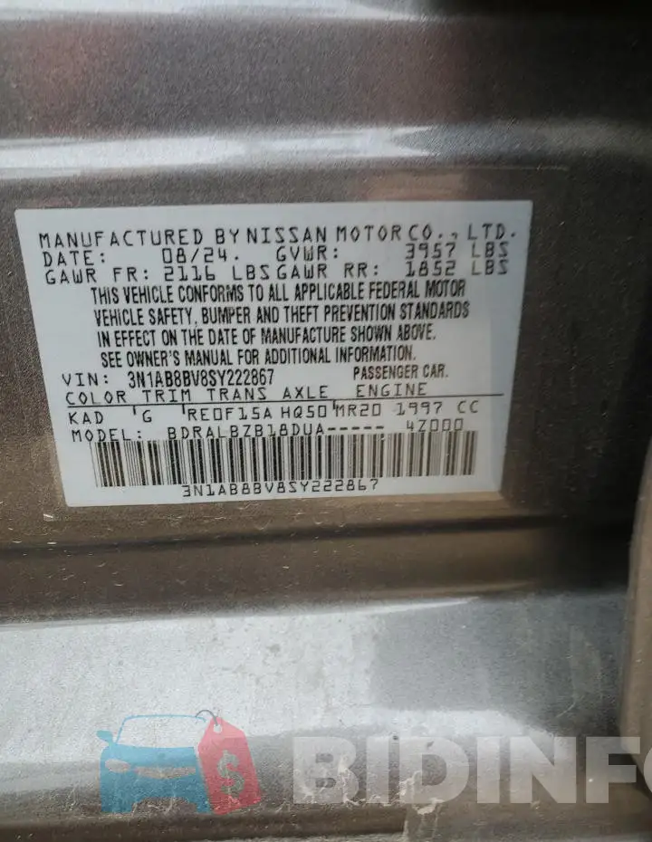 3N1AB8BV8SY222867 Photo# 12