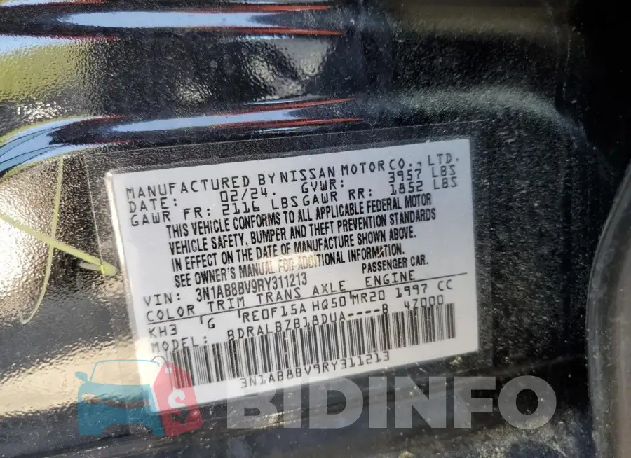 3N1AB8BV9RY311213 Photo# 12