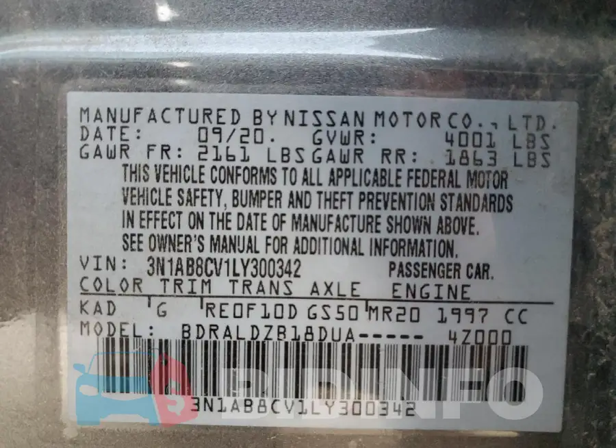 3N1AB8CV1LY300342 Photo# 12