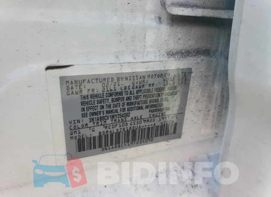 3N1AB8CV1MY254092 Photo# 13