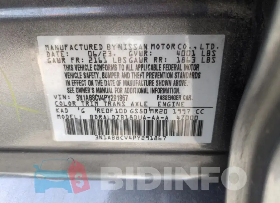 3N1AB8CV4PY291867 Photo# 13