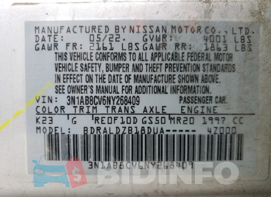 3N1AB8CV6NY268409 Photo# 12