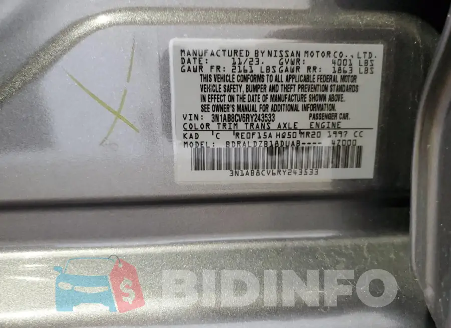 3N1AB8CV6RY243533 Photo# 13