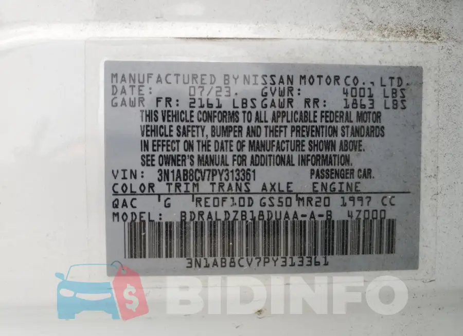 3N1AB8CV7PY313361 Photo# 12