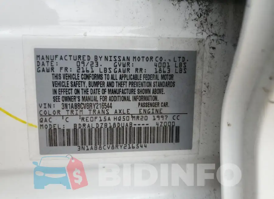 3N1AB8CV8RY216544 Photo# 12