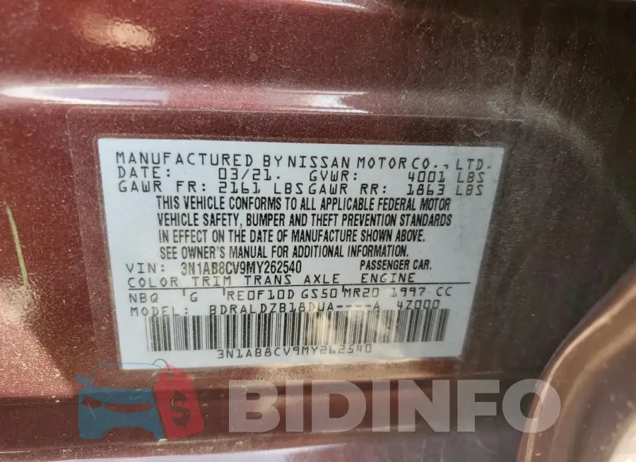 3N1AB8CV9MY262540 Photo# 12