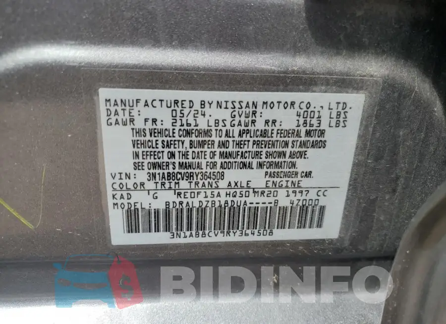 3N1AB8CV9RY364508 Photo# 12